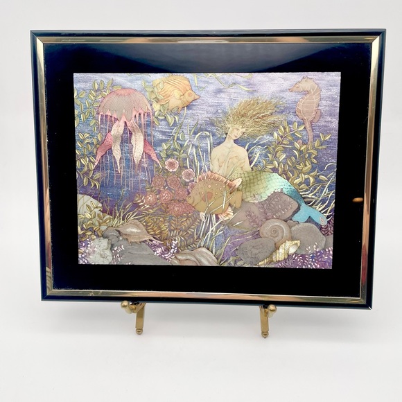 Nude mermaid foil art print metallic - Picture 2 of 9